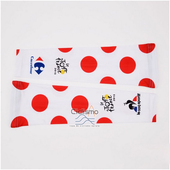 Tour DE Francia 2015 Manguitos Ciclismo Blanco y Rojo